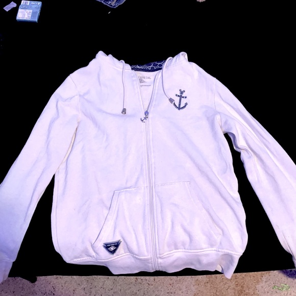White and blue Disney cruise line zip up 2019 jacket - Picture 1 of 3